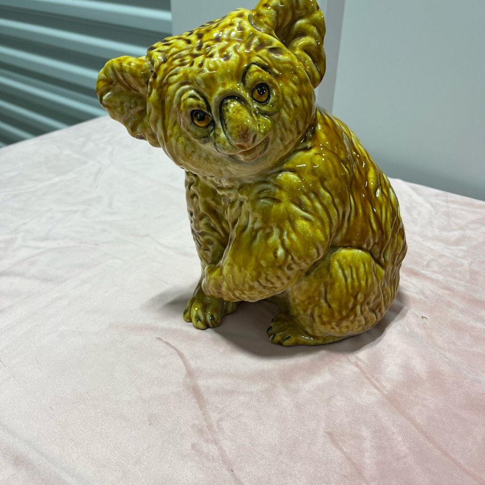 Majolica Gold Koala Figurine
